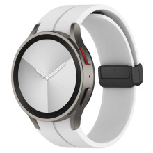 (Galaxy Watch 5 44mm-White)Alkuperäinen silikoniranneke Samsung Watch 5/4 44mm 40mm Watch5 Pro 45mm