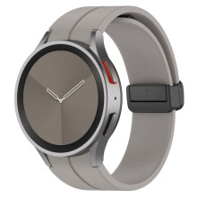 (Galaxy kello 5 44mm-harmaa)Alkuperäinen silikoniranneke Samsung Watch 5/4 44mm 40mm kello5 Pro 45mm