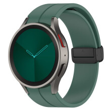 (Kello 4 Classic 46mm-Tummanvihreä)Alkuperäinen silikoniranneke Samsung Watch 5/4 44mm 40mm Watch5 Prolle