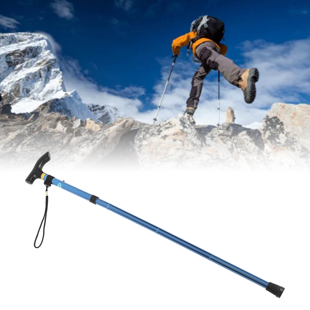 Walking Stick Seniors Balance Hiking Pole Adjustable Lightweight Collapsible Aluminum Alloy for All Terrain