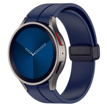 (Kello 4 Classic 42mm-Tummansininen)Alkuperäinen silikoniranneke Samsung Watch 5/4 44mm 40mm Watch5
