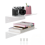 Acrylic Floating Shelf Small Storage Rack Wall-Mounted White 4