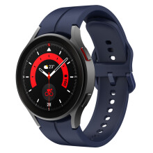 Correa original azul medio oficial para Samsung Galaxy Watch 5/Pro/4 Classic (44 mm, 40 mm, 46 mm y