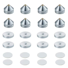SET 8 picioare suport difuzor, perne din aliaj de aluminiu, cu țepi, con