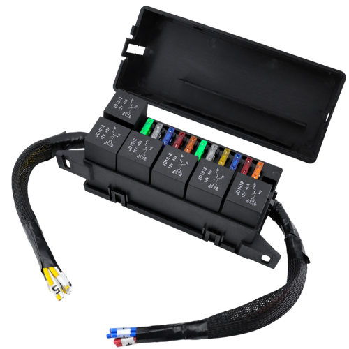 Nuovo Blocco Portafusibili A Lama A 6 Vie Con Kit Di Copertura Per Auto Barca E Marina A 32v~p116593000 - Foto 2