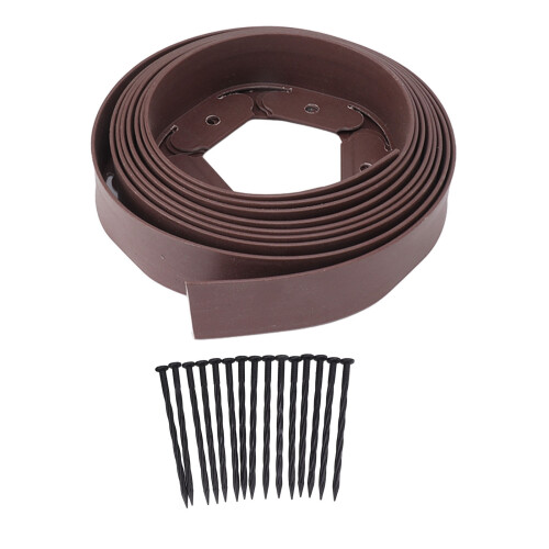 Gartenrand-Set mit 15 Erdanker, 5 m PE-Gartenumrandung, 2 cm Höhe 2