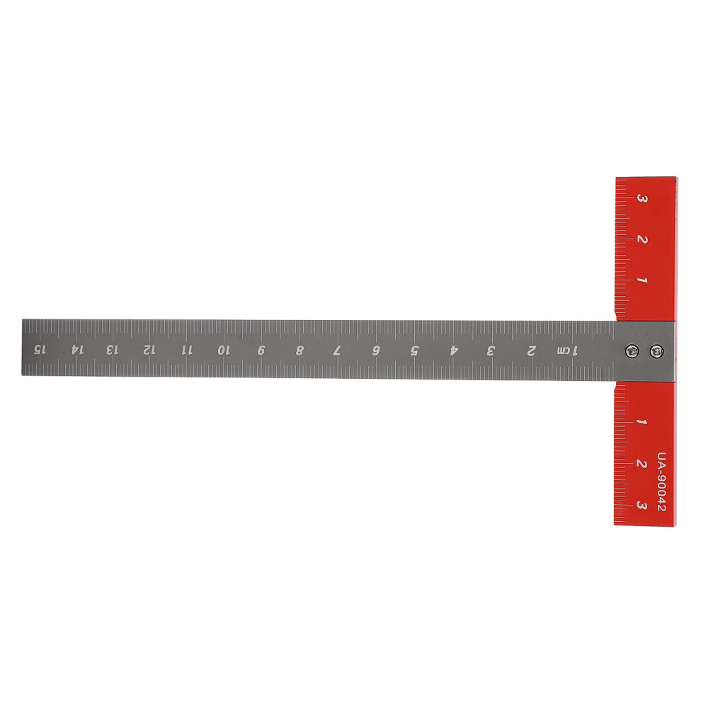 T Square Ruler Aluminum Alloy Accurate Scale Multifunctional Portable Woodworking Ruler 9351315329067