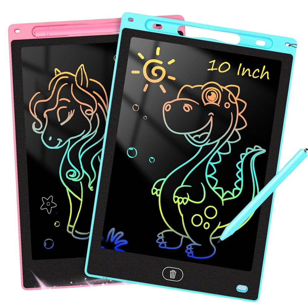 2-Pack Lcd-Schrijftablet Voor Kinderen - Kleutertekentablet 10 Inch-image