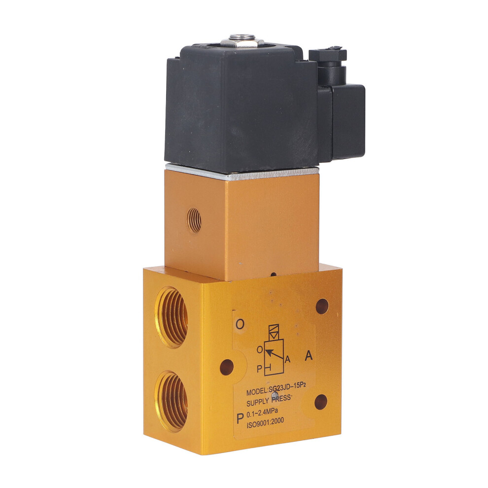 3 Way 2 Position Solenoid Valve G1/2In Outer Guide High Pressure Cut Off Directional Solenoid Valve For Production Ac220v 6921315330207