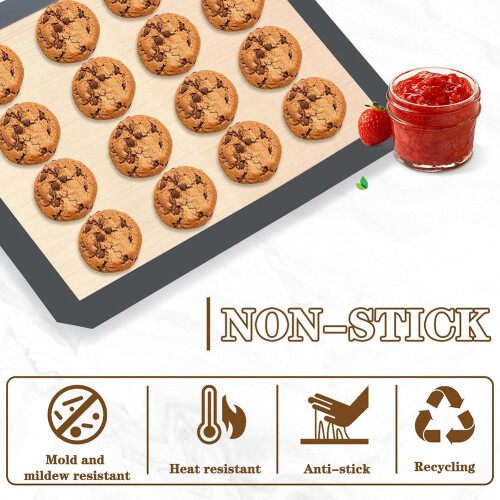 2PCS Silicon Baking Mats, Reusable Silicon Baking Mat Sheet 1
