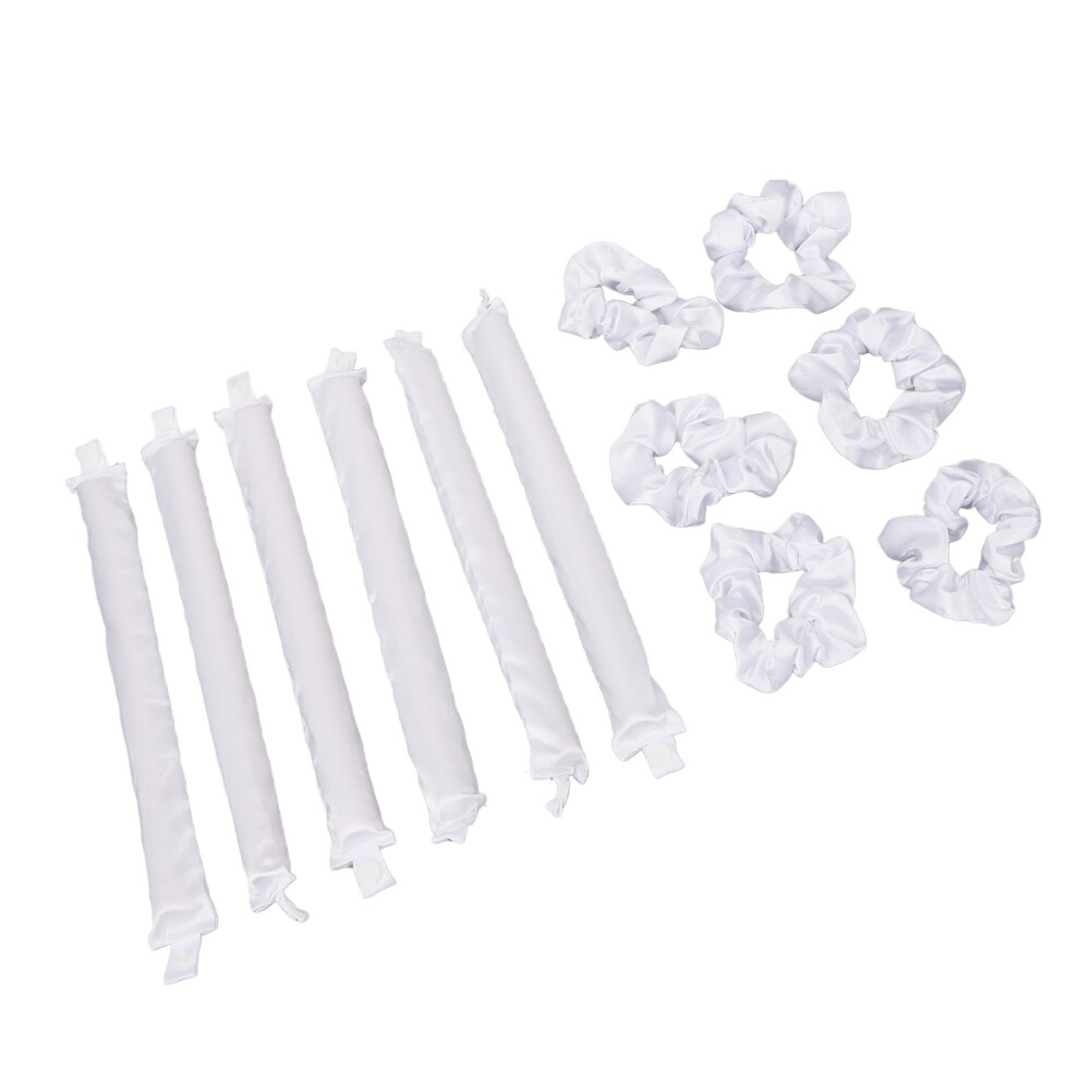Satin Pillow Rollers Satin Covered Heatless Hair Curlers Flexible Rollers for Heatless Curls for All Hair Types