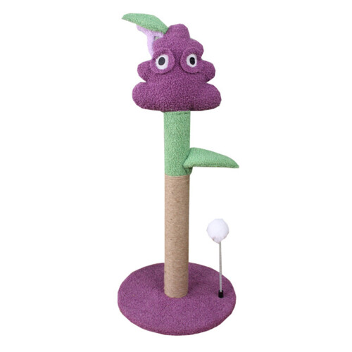 Cat Climbing Tree Sisal Claw Grinding Purple Grape Shape Interactive Multifunctional Cat Tower for Kitten 1