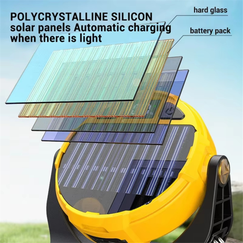 Ηλιακός επαναφορτιζόμενος φακός COB LED - Πολυλειτουργική λάμπα 2