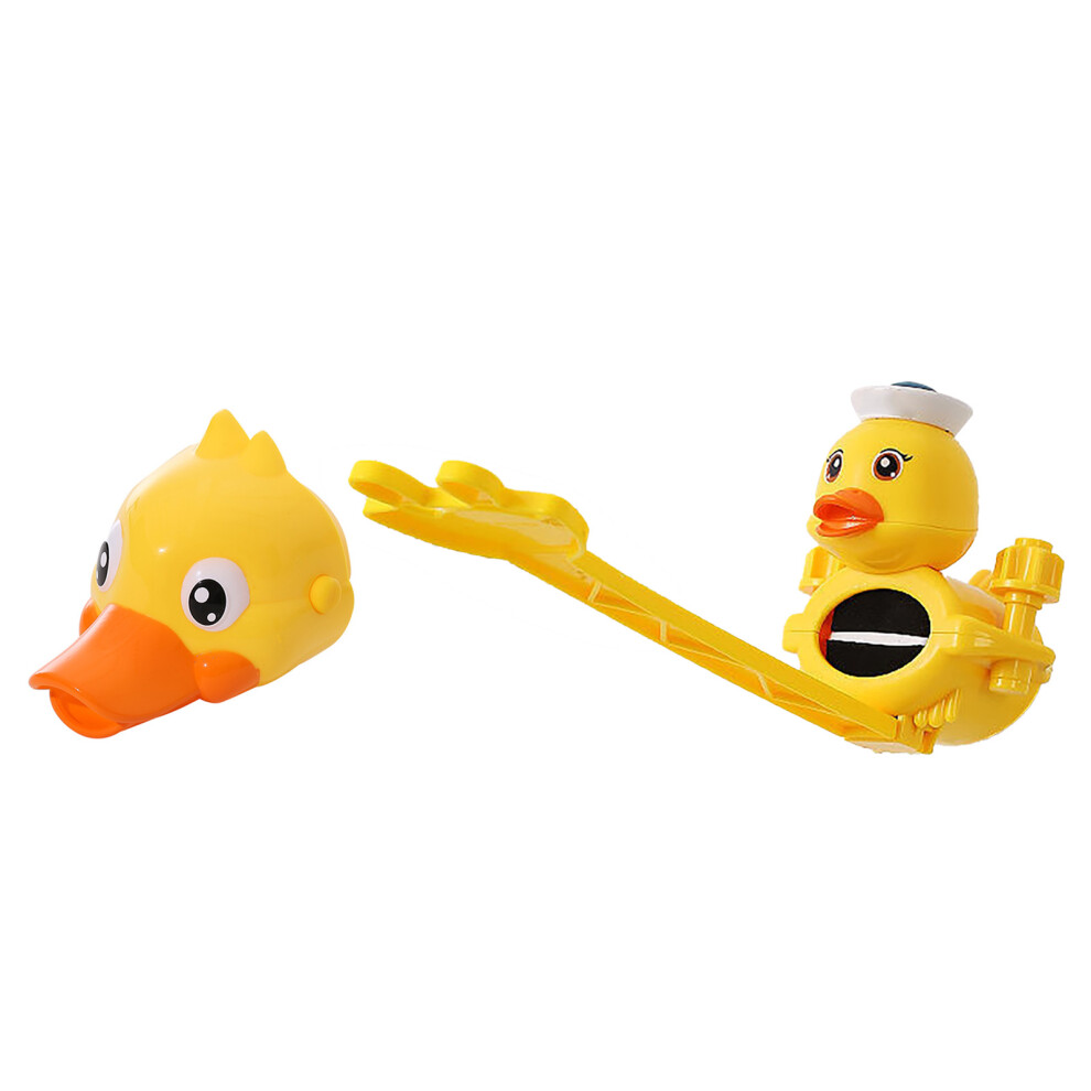 Cartoon Faucet Extender Set ABS Double Extension Gather Water Kids Faucet Handle Extender Set for Toddler Baby Children Yellow