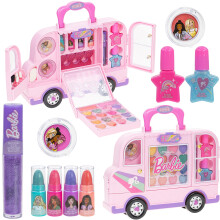 Kit di trucco per auto Barbie per bambine, set di trucco lavabile per giocattoli Barbie, regalo per giocare a trucco e giocattoli di finzione, pe