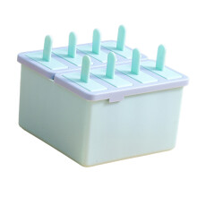 8 Grid Ice Cream Mold with Lid Safe Reliable DIY Easy Thawing Ice Bar Mold for Kitchen Restaurant Green Purple
