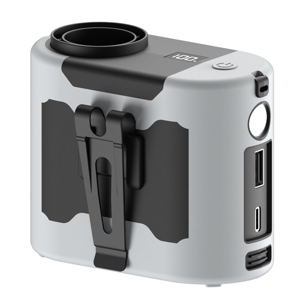 Ventilatore Da Esterno A Lunga Durata Con Batteria Da Appendere Alla Vita, Grigio