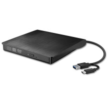 Externes DVD-/CD-ROM-/RW-Laufwerksgehäuse, USB 3.0, SATA, 5 Gbit/s, Schwarz