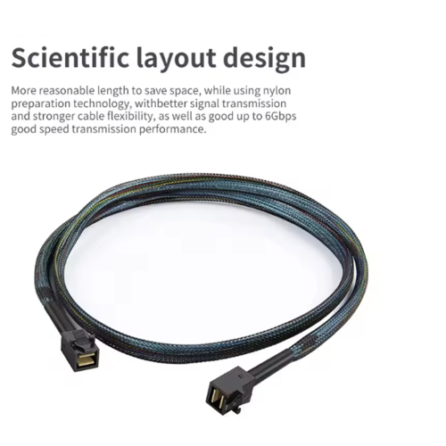 Καλώδιο Mini SAS SFF-8643 0,5 m, SFF-8643 σε 8643, για σκληρό δίσκο/SSD/ 1