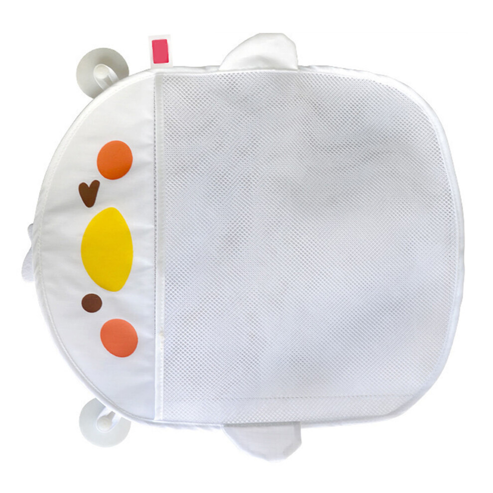 Kids Bath Toy Storage Bag Cartoon Shaped Large Capacity Mesh Hanging Bag With Suction Cup White