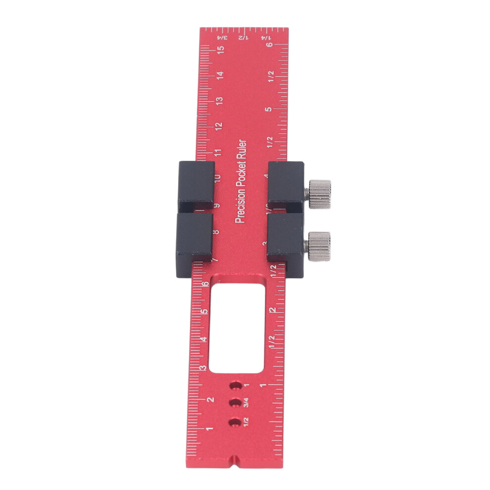 Woodworking Ruler 160Mm Aluminum Alloy Precise Track Marking Ruler With Slide Stop 4671315344590