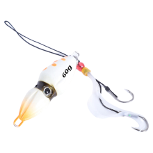Leurre de pêche lumineux Gourd Slider Jig pour la pêche en eau salée, blanc