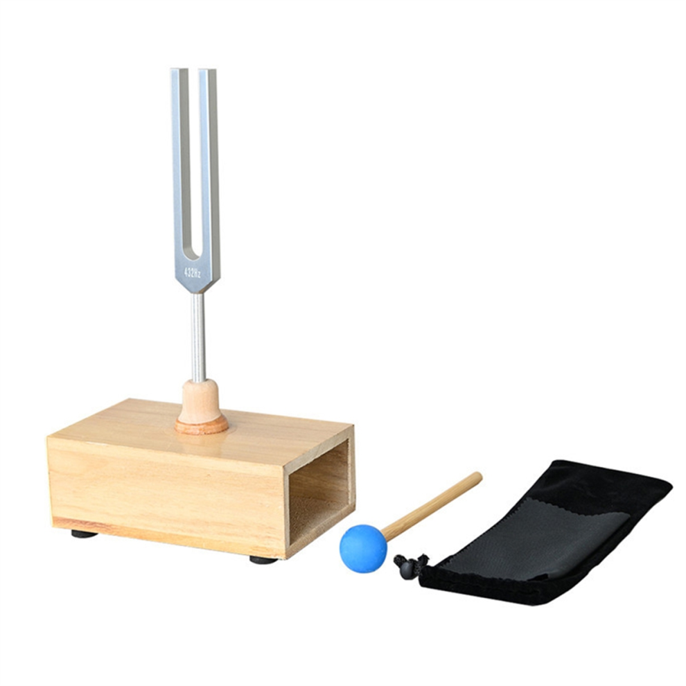 Markenlos 432Hz Chakra Tuning Fork Set With Resonant Box And Mallet