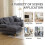 (Grey) U-Shaped Chenille Fabric Lounge with Double Chaise 8