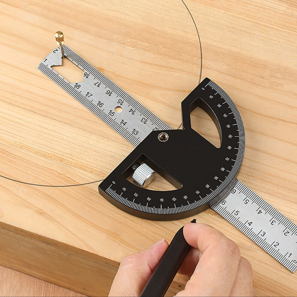 Angle Protractor Carpentry Angle Ruler For Woodworking Edge Measurement And Scribing 12In 5091315347053