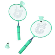 Children Badminton Rackets Iron Alloy Elastic Lightweight Kids Badminton Racket Set For Children Aged 5‑12 Mint Green