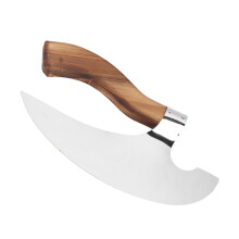 Viking Pizza Axe Handmade Stainless Steel Medieval Pizza Cutter with Pine Wood Handle for Home Restaurant Bar
