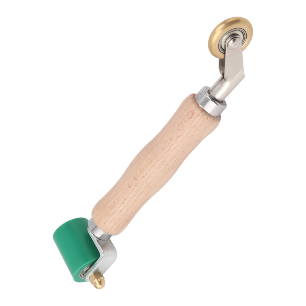 40Mm Silicone Seam Roller Dual Use Brass Wheel Wood Handle Wallpaper Flat Seam Roller For Pvc Tpo Welding Green 4961315354706