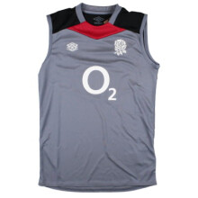 (MB) 2024-2025 England Rugby Sleeveless Jersey O2 (Grey) - Kids