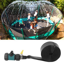 Outside Trampoline Sprinkler Adjustable Heavy Duty Waterpark Sprinkler Fun Summer Accessories Blue 10m