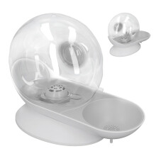 Wassernapf für Haustiere 2,8 l Schnecken-Design Automatischer Trinkbrunnen für Hunde und Katzen Grau