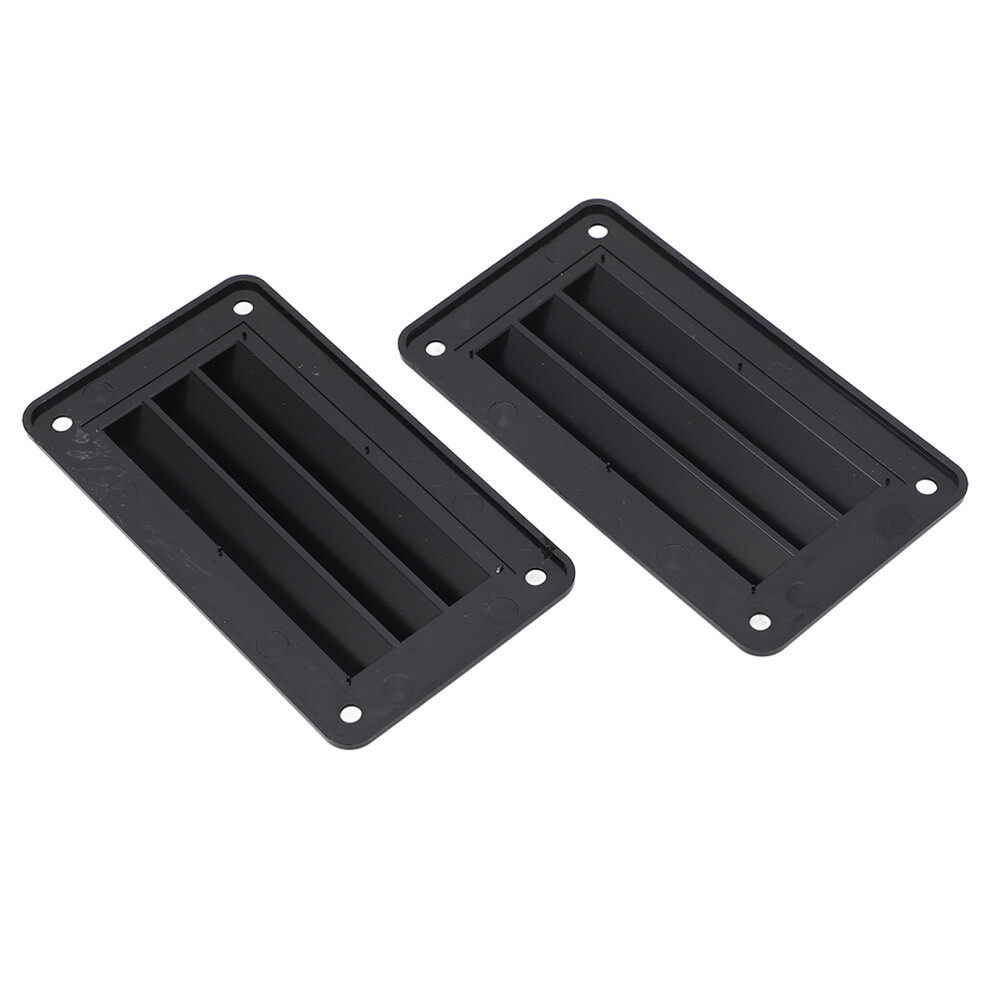 2Pcs Rv Air Vent Louver Professional Bathroom Office Ventilation Outlet Grille Louver For Boat Yacht Home Black 4911315362737