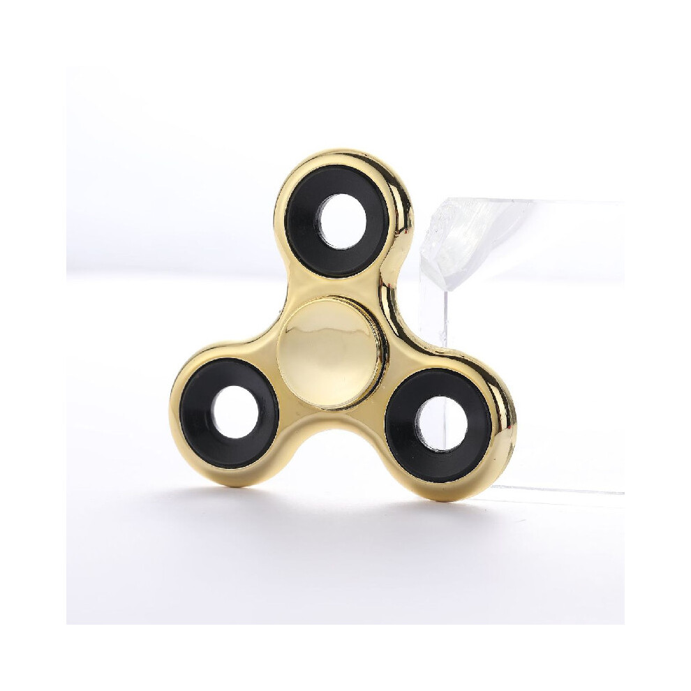 (Luxury ) Alloy Metal Finger Gyroscope Child Toys Bearings Anxiety Concentration Reduction Gold
