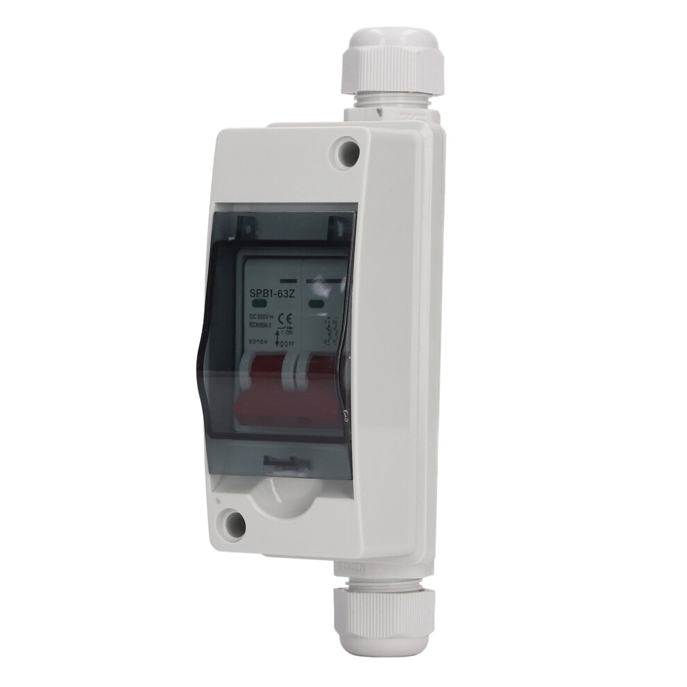 Pv Solar Disconnect Switch Photovoltaic Circuit Isolator Miniature Rv Breaker Box Dc500v Ip65 Waterproof 40A 4901315379996