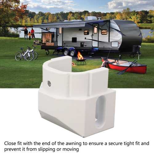 RV Awning End Plug White Solid Aluminum Durable Easy Installation Replacement for Sunchaser II 2