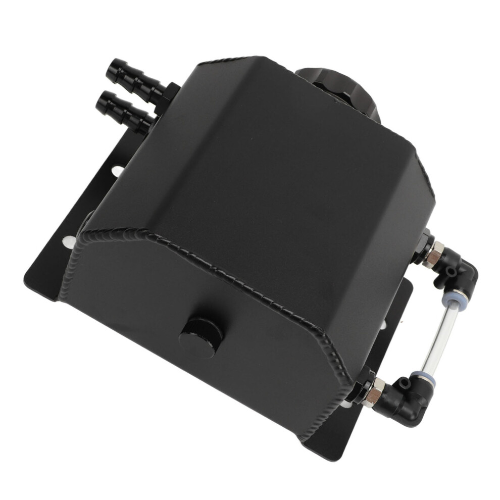 Universal Engine Coolant Expansion Tank 1L Aluminum Alloy Overflow Reservoir Bottle Tank Black 4981315383964