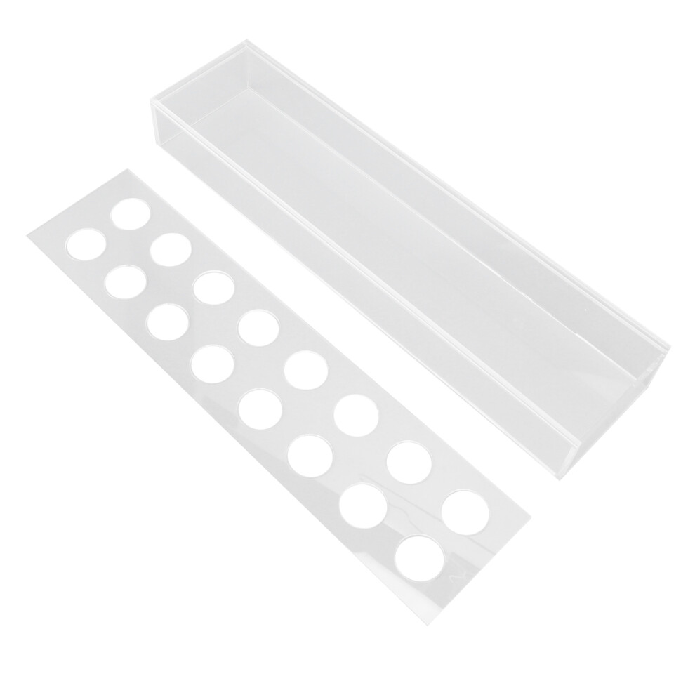 Rectangular Floral Centerpiece Clear Acrylic Flower Vase for Dining Table Wedding Party Home 16 Hole-image-OPC-PHR77Z6-NEW