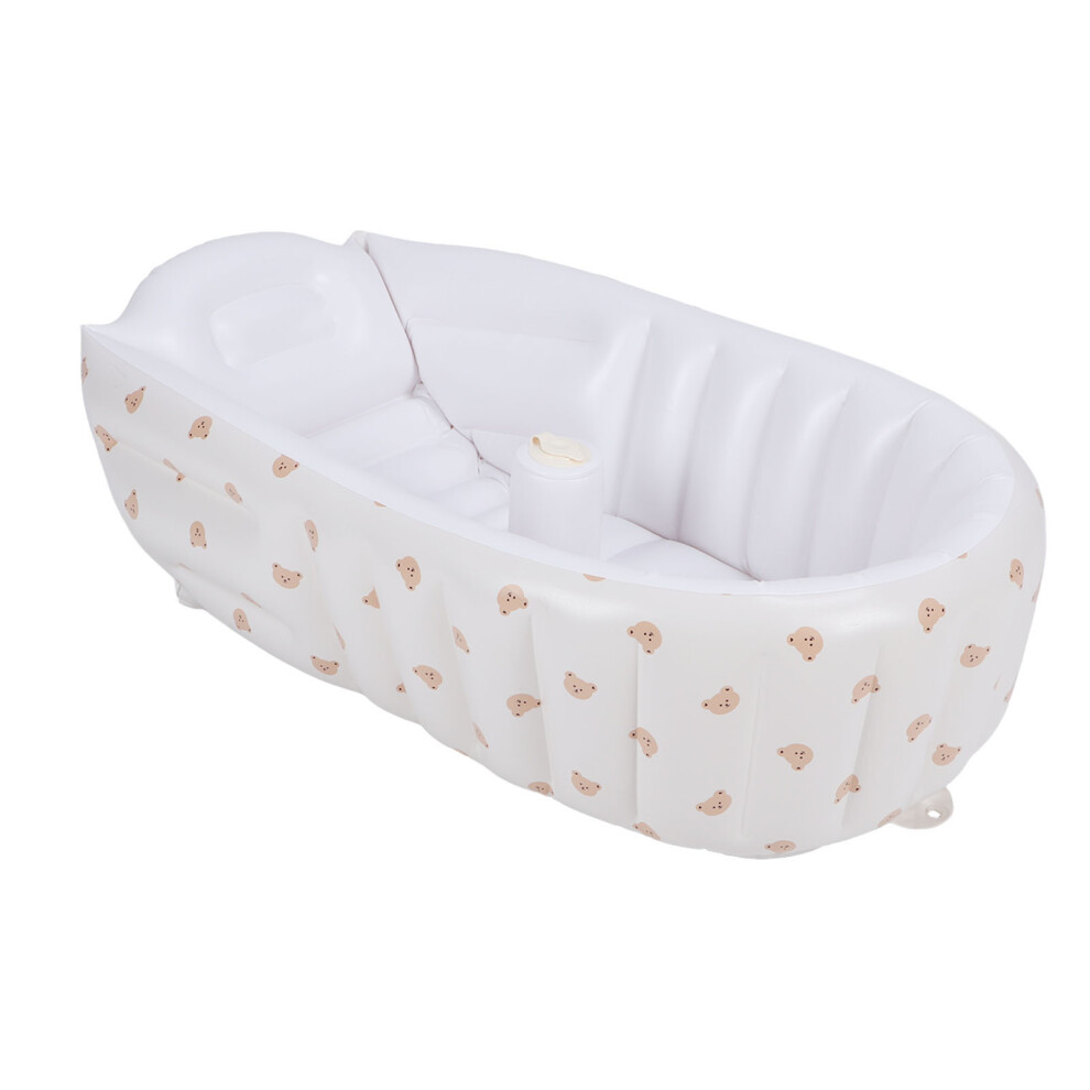 Inflatable Baby Bathtub Newborn Folding Toddler Bath Tub Portable Baby Shower Seat with Built in Air Pump Type C