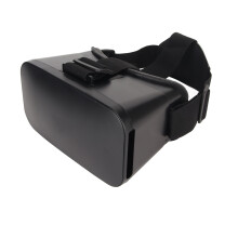 V6 VR Headset for Mobile Phones - Universal 3D Glasses, Wide FOV, Myopia Friendly (0-400), Comfortable Black