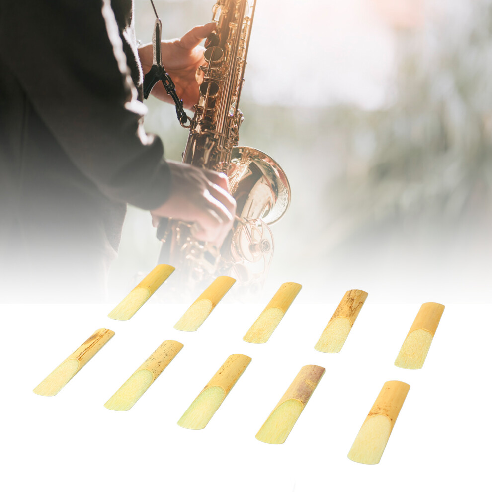 10Pcs Alto Saxophone Reed Flat Eb Sax Reeds Instrument Accessory Set Kit for Replacement Size 3