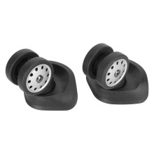 Suitcase Universal Wheel Silent Large Multi Holes Double Row Replacement Luggage Caster Black 2pcs