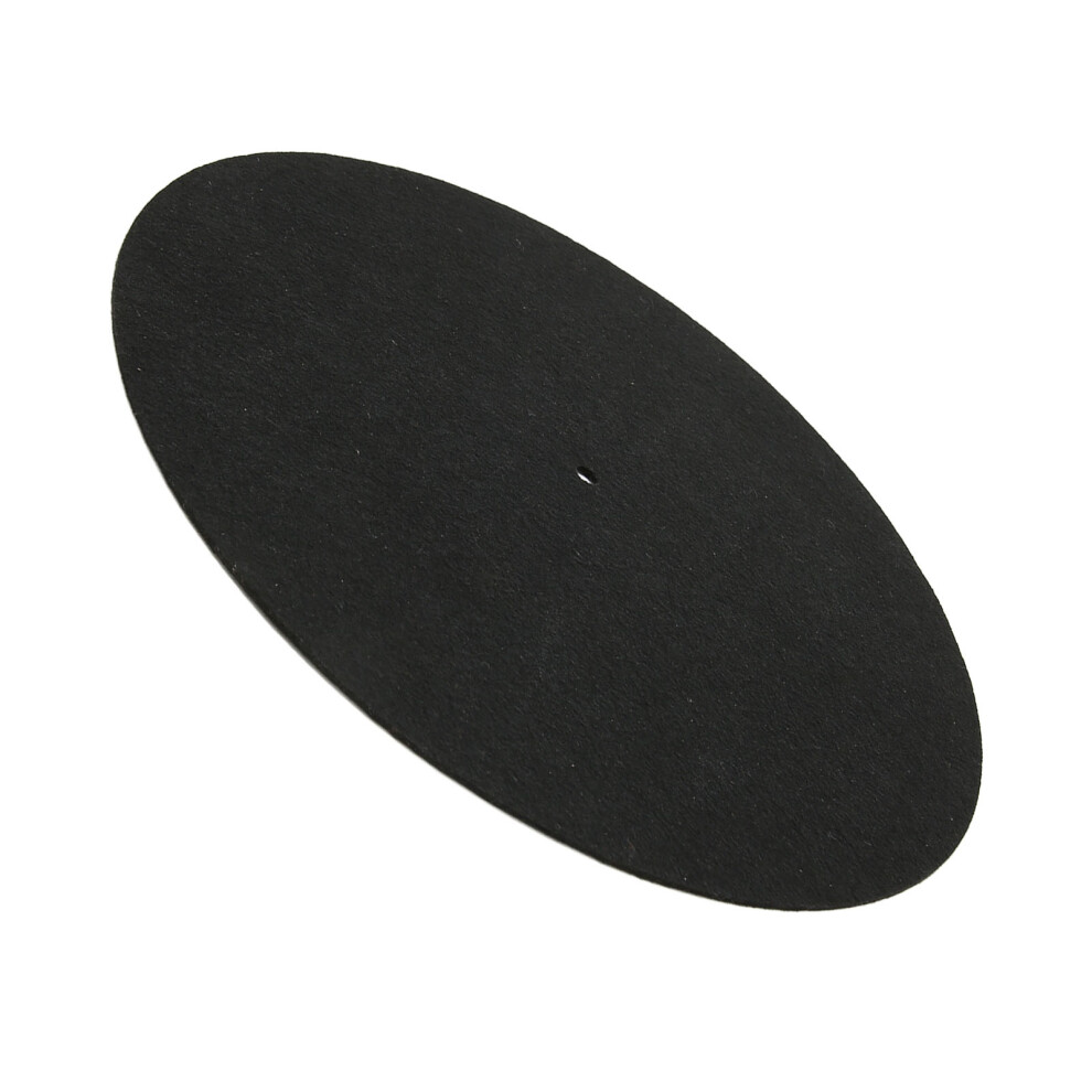 Turntable Slipmat Wool Mat Prevent Vibration Slip Static Record Platter Mat Mat For Lp Vinyl Record Player Black 8431315394683