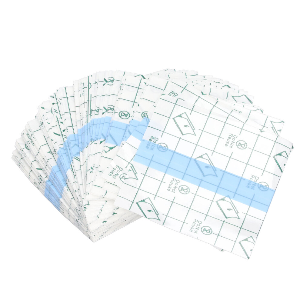 100pcs Disposable Makeup Hand Palette Waterproof Adhesive Foundation Mixing Palette 8 X 8cm