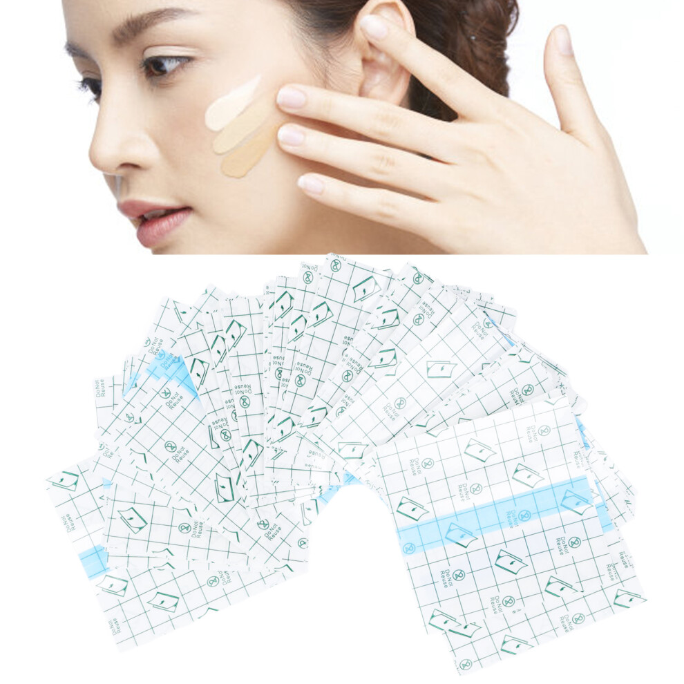 100pcs Makeup Hand Palette Waterproof PU Film Self Adhesive Disposable Makeup Mixing Tape for Maternity