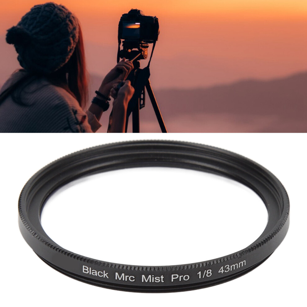 Diffusion 1/8 Lens Filter Mist Diffusion Lens Filter For Video Shooting Portrait Shooting Still Life Scenery 43Mm Black 9371315401853