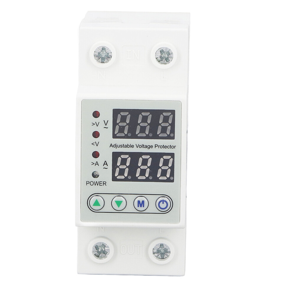Digital Display 2P Voltage Protector Automatic Reset Under Over Voltage Protective Device Ac220v 40A 8261315408574